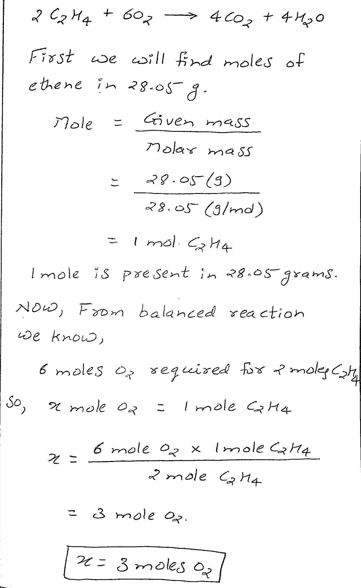 Answered 2 C2H4 6 O2 4 CO2 4 H2O bartleby